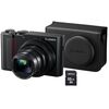Appareil photo compact / bridge numérique Panasonic Lumix DC-TZ200D Noir + carte 32 Go + étui cuir