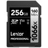 Cartes mémoires Lexar SDXC 256 Go Professional UHS-I 1066x (160Mb/s)