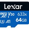 Cartes mémoires Lexar microSDXC 64 Go Blue series 633x UHS-I (95 Mb/s) 