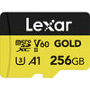 Cartes mémoires Lexar microSDXC 256 Go Professional Gold series UHS-II (280 Mb/s) 