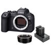 Appareil photo Hybride à objectifs interchangeables Canon EOS R6 II Boitier nu + bague EF-RF + 2 batterie suppl. + chargeur