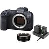 Appareil photo Hybride à objectifs interchangeables Canon EOS R5 Boitier nu bague EF-RF + 3 batteries suppl. + chargeur