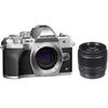 Appareil photo Hybride à objectifs interchangeables Olympus OM-D E-M10 IV Argent + 25mm F1.7