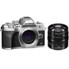 Appareil photo Hybride à objectifs interchangeables Olympus OM-D E-M10 IV Argent + 7Artisans 55mm F1.4