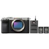 Appareil photo Hybride à objectifs interchangeables Sony a7C II Argent Boitier nu + 2 batteries suppl. + chargeur DUO - Garantie 5 ans -