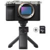 Appareil photo Hybride à objectifs interchangeables Sony a7C II Argent Boitier nu + poignée TP-S1 + carte 64 Go - GARANTIE 5 ans -