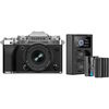 Appareil photo Hybride à objectifs interchangeables Fujifilm X-T5 Argent + 16-50mm + 2 batteries suppl. + chargeur duo