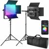 Torches Photo Video Neewer PL60C Kit d'éclairage vidéo à panneau LED RGB 