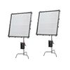 Torches Photo Video Godox Kit 2 Panneaux LED F800R avec Pieds Robuste en Acier Inoxydable