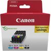 Cartouche d'encre Canon Encre Multipack CLI-551 C/M/Y/BK