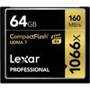 Cartes mémoires Lexar CompactFlash 64 Go Professional 1066x (160 MB/s)